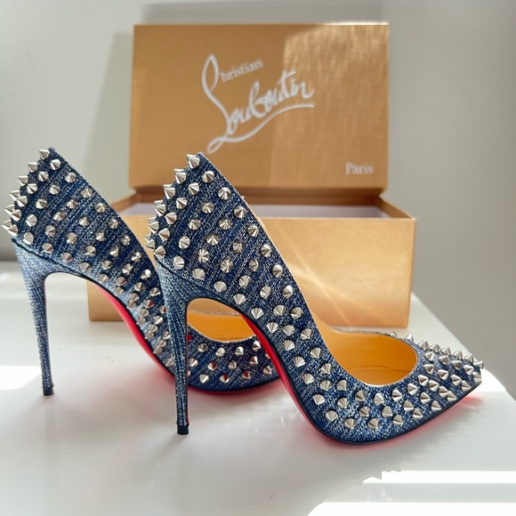 Christian Louboutin Shoes - Christian Louboutin FOLLIES SPIKES 100 LAME LUX